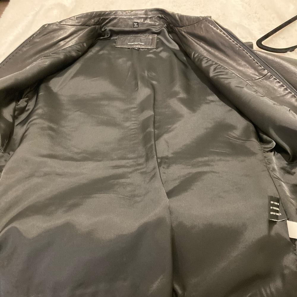Ladies Jones New York genuine black leather jacket size M - Picture 8 of 11